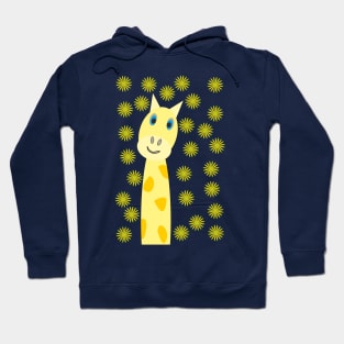 Funny blue-eyed giraffe Hoodie